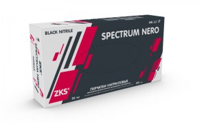 Перчатки ZKS нитриловые Spectrum Nero черные размер XS 100шт